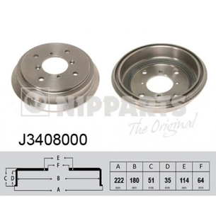 Гальмівний барабан Nipparts J3408000 изображение 1
