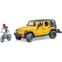 Спецтехніка Bruder Джип Jeep Rubicon з фігуркою велосипедиста на спортивному мо (02543) - зменшене зображення 2