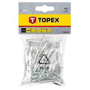 Заклепки Topex алюмінієві, 50 шт., 3.2x10 мм (43E302) зображення 1
