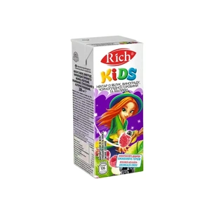 Сік дитячий Rich Kids Нектар освітлений із яблук, винограду, чорноплідної горобини та малини 200 мл (4820039351913) изображение 1