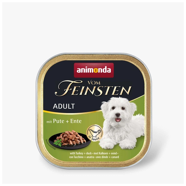 Консерви для собак Animonda Vom Feinsten delicious sauce Adult with Turkey + duck 150 г (4017721823364) - зображення 1