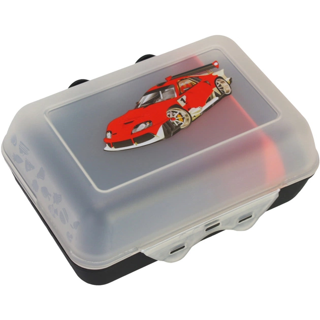 Ланч-бокс дитячий Optima SPEED 850 мл, чорний (O98110) - зображення 1