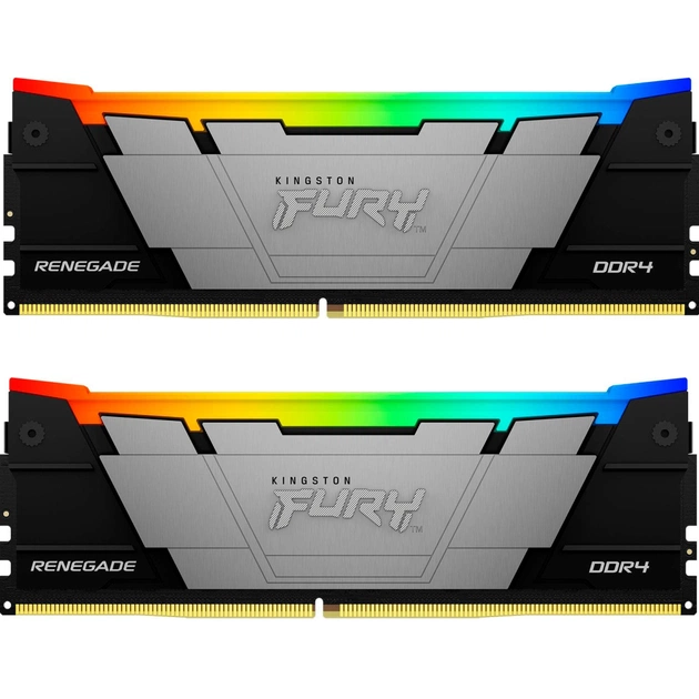 Модуль пам'яті для комп'ютера DDR4 16GB (2x8GB) 3600 MHz Fury Renegade RGB Kingston Fury (ex.HyperX) (KF436C16RB2AK2/16) - зображення 1