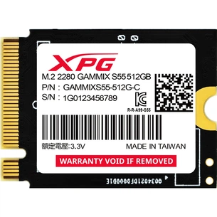 Накопичувач SSD M.2 2230 512GB GAMMIX S55 ADATA (SGAMMIXS55-512G-C) зображення 1