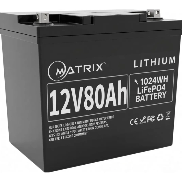Батарея LiFePo4 Matrix 12.8V-80Ah 1024kWh (MLR 1280) - изображение 1