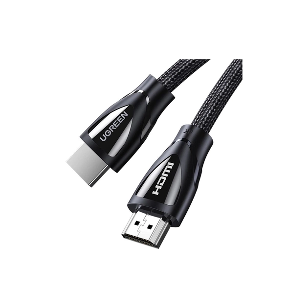 Кабель мультимедійний HDMI M to HDMI M 2.0m braided HD140 black Ugreen (80403) - зображення 1