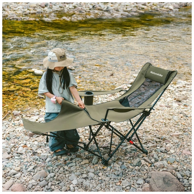 Крісло складане Naturehike CNK2550JJ023 Nightfall T05, сталь, хакі (6977465865700) - picture 8