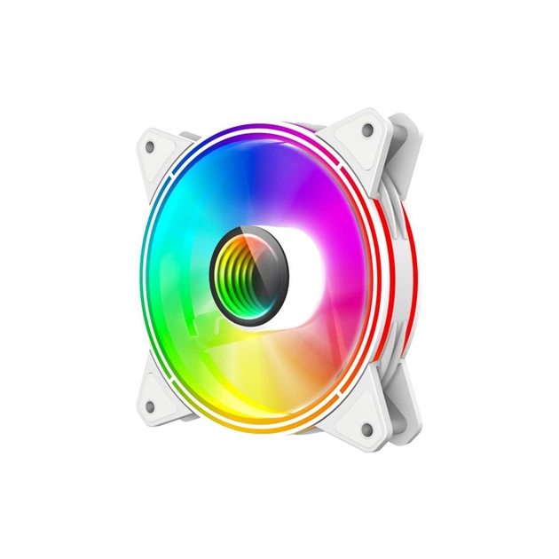 Кулер для корпуса Gamemax FN-12Rainbow-Q-Infinity WT - изображение 1