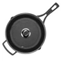 Сковорода Brizoll Monolith чавунна з литою ручкою та скляною кришкою 240х60 мм (M2460P-6) - зменшене зображення 4