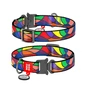 Нашийник для тварин WAUDOG Nylon з QR-паспортом "Вітраж" металічна пряжка-фастекс L (5176) - уменьшенное изображение 1