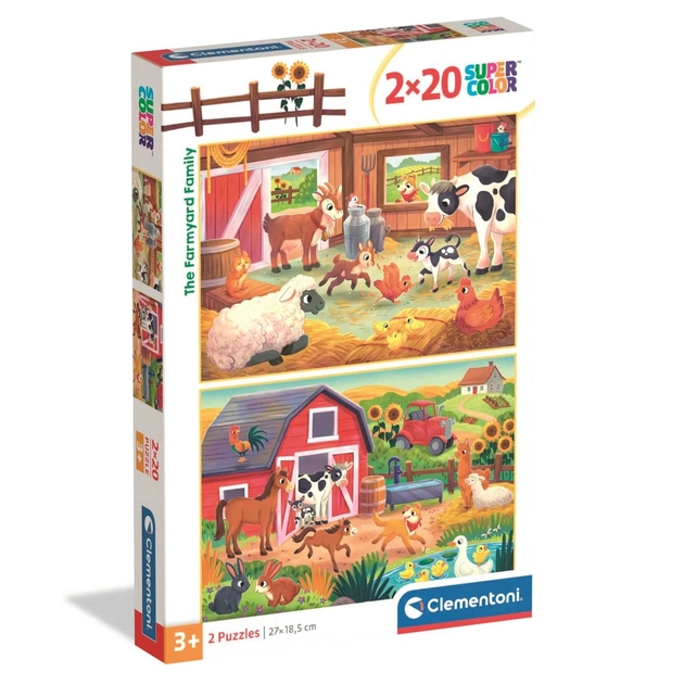 Пазл Clementoni The Farmyard Family 2 по 20 елементів (24818) - зображення 1