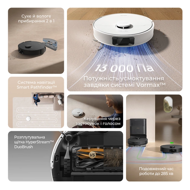 Робот-пилосос Dreame D20 Black (RLD35GA-bl) - зображення 16