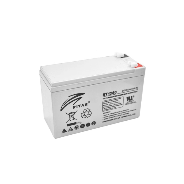 Батарея до ДБЖ Ritar AGM RT1280B, 12V-8Ah (RT1280B) - зображення 1