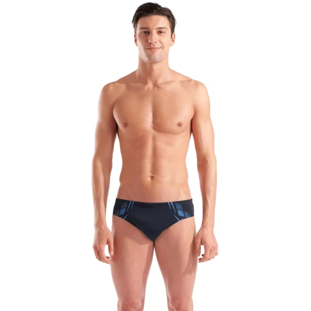 Плавки Arena Poseidonia Swim Briefs 009075-508 чорний, бірюзовий 85 (3468337622031) - зображення 1