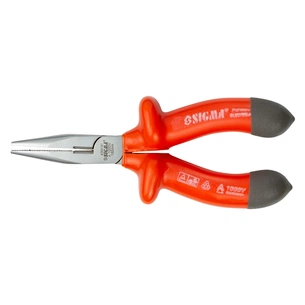 Плоскогубці Sigma довгогубці діелектричні прямі 160мм 1000В (4364161) зображення 1