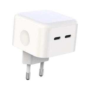 Зарядний пристрій XO L102 2xUSB-C PD35W White (L102.white) зображення 1