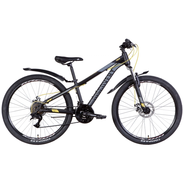 Велосипед Discovery 26" Trek AM DD рама-18" 2022 Black/Yellow (OPS-DIS-26-484) - изображение 1