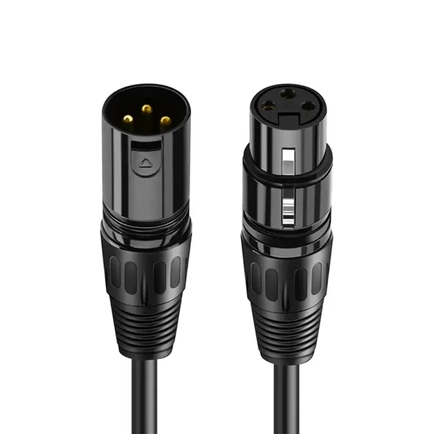 Мікрофонний кабель Cabletime PRO XLR 3P XLR Male to Female 3м Black (CF24N) - picture 1