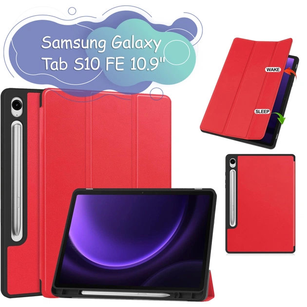 Чохол до планшета BeCover Flexible TPU Mate Samsung Galaxy Tab S10 FE (SM-X520/SM-X526) 10.9" Red (713267) - зображення 1