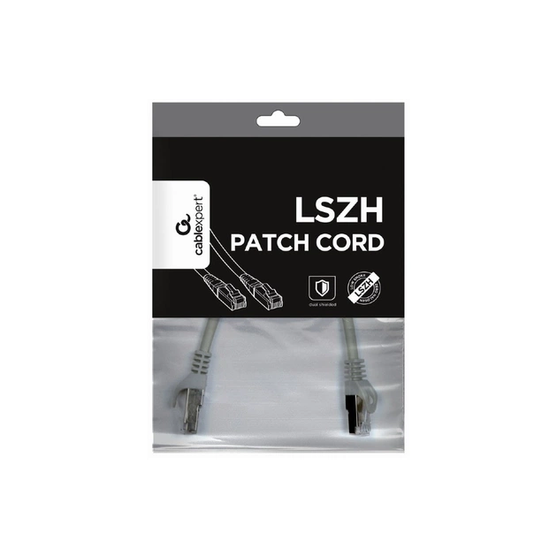 Патч-корд 1м S/FTP Cat 6A CU LSZH grey Cablexpert (PP6A-LSZHCU-1M) - изображение 4