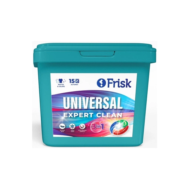 Капсули для прання Frisk Universal Expert Clean 15 шт. (4820197122608) - зображення 1