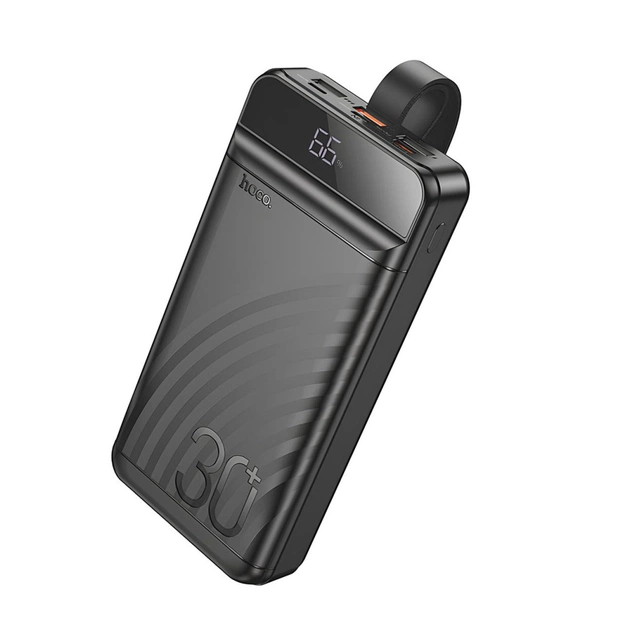 Батарея універсальна HOCO 30000mAh Element PD/20W, QC/22.5W, LED Lamp, Black (J123B / 714735) - зображення 1