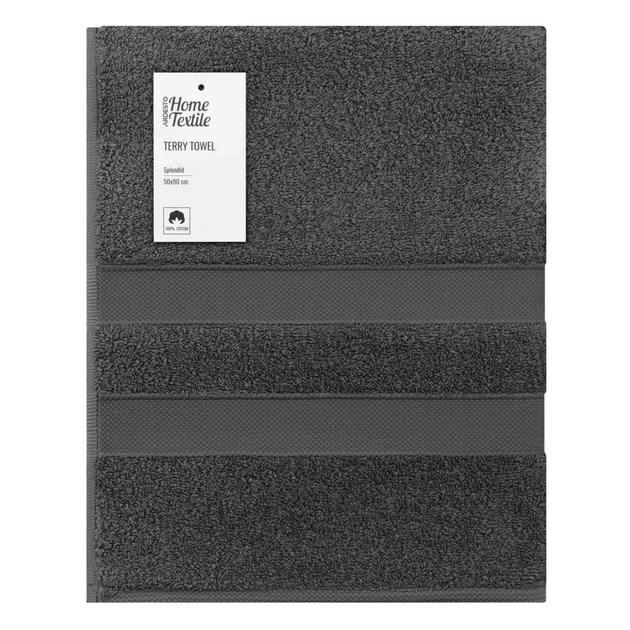 Рушник Ardesto Splendid 100% бавовна, сірий темний 30х50 см (ART2330DG) - изображение 1