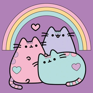 Картина по номерам Santi Пушин Пухнасті друзі 25*25см полотно кольорове (955022) зображення 1