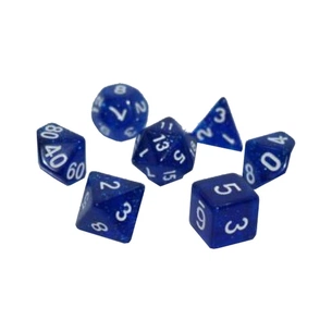 Набір кубиків для настільних ігор Games 7 Days Glitter 7 Dice Set - Blue (g7dglit16) зображення 1