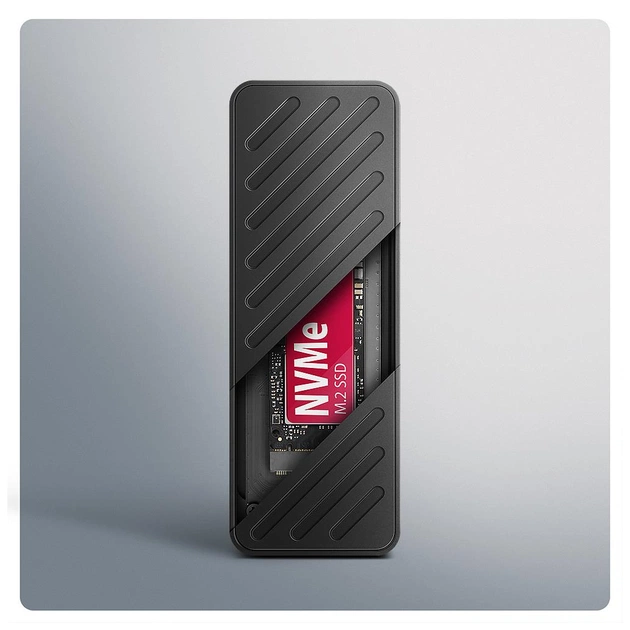 Кишеня зовнішня AXAGON USB-C 20Gbps metal box for M.2 NVMe SSD ARMORED (EEM2-20G) - picture 3