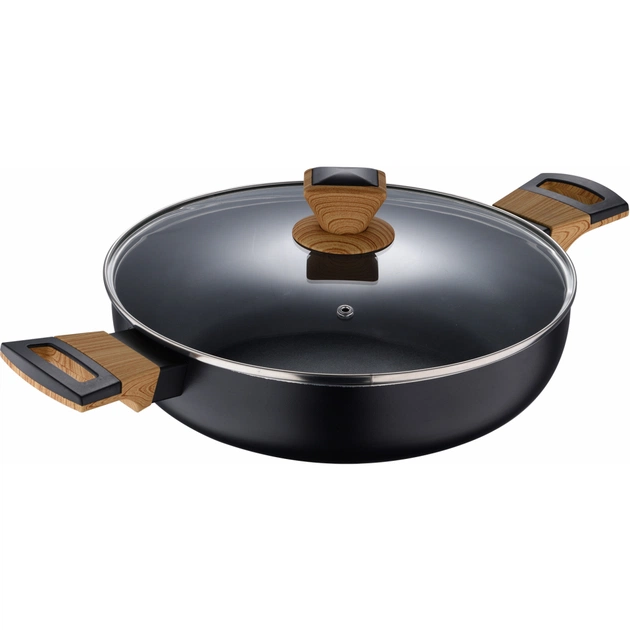 Сотейник Bergner Earth black з кришкою 28 см (BG-32038-BK) - зображення 1