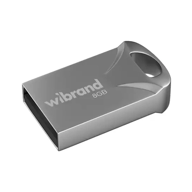USB флеш накопичувач Wibrand 8GB Hawk Silver USB 2.0 (WI2.0/HA8M1S) - зображення 1