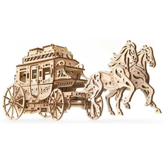 Конструктор Ugears механічний Поштовий диліжанс (70045) - зображення 1