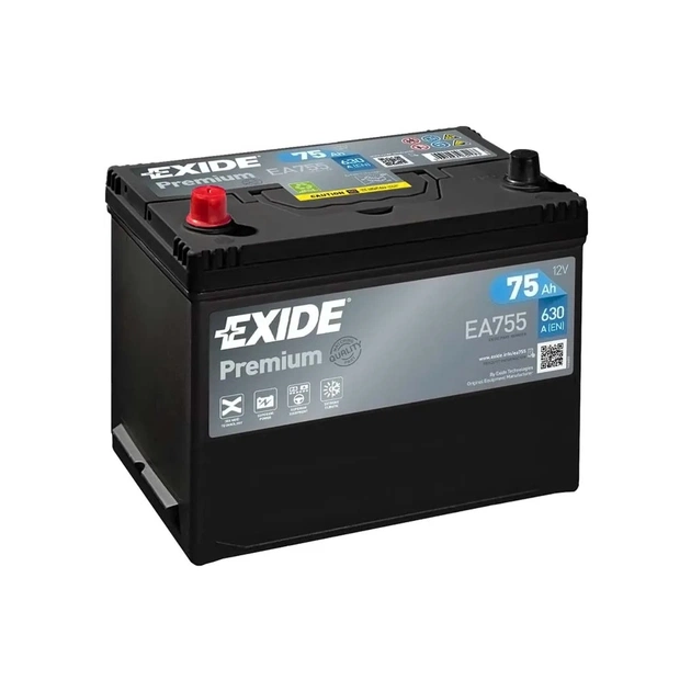 Акумулятор автомобільний EXIDE PREMIUM 75A (EA755) - зображення 1
