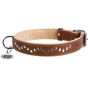 Нашийник для тварин WAUDOG Soft з QR паспортом металічні прикраси M коричневий (7207) - зменшене зображення 2