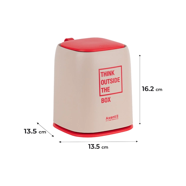 Кошик для паперів Axent Настільний контейнер для сміття, прямокутний, персиковий (2133-42-A) - picture 3