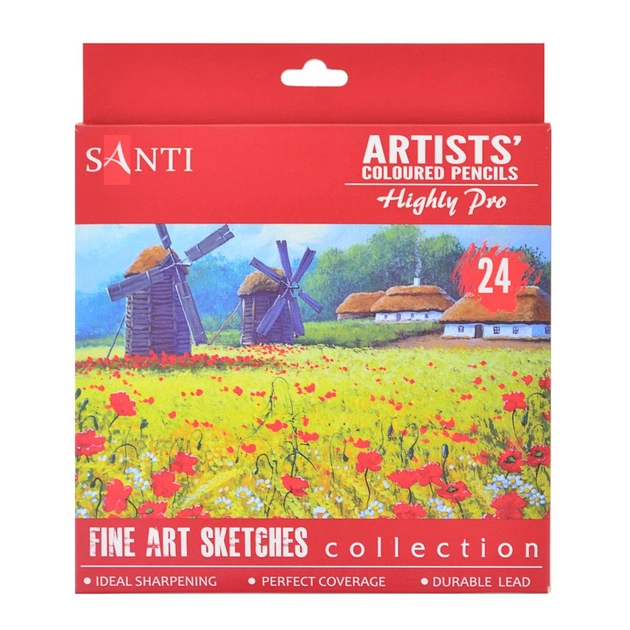 Карандаши цветные Santi Highly Pro 24 шт (742391) - изображение 1