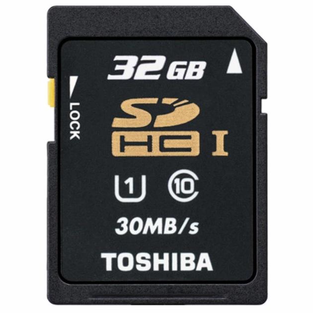 Карта пам'яті Toshiba 32Gb SDHC UHS-I class 10 (SD-T032UHS1(BL5) - изображение 1