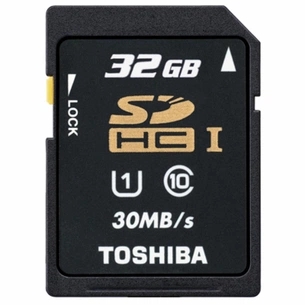 Карта пам'яті Toshiba 32Gb SDHC UHS-I class 10 (SD-T032UHS1(BL5) зображення 1