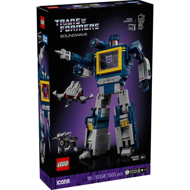 Конструктор LEGO Icons Transformers: Саундвейв (10358) - зображення 1