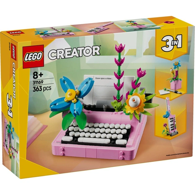 Конструктор LEGO Creator Друкарська машинка з квітами (31169) - зображення 1