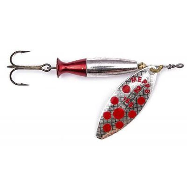 Блешня Mepps Aglia Longheavy silver/red dots 16гр №2 (30255 031) - изображение 1