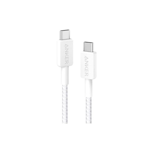Дата кабель USB-C to USB-C 1.8m 322 White Anker (A81F6H21) - зображення 1