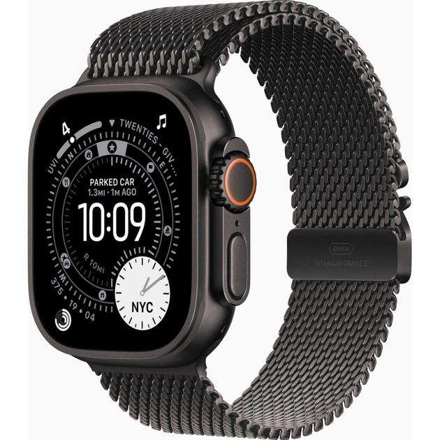 Смарт-годинник Apple Watch Ultra 3 GPS + Cellular 49mm Black Titanium Case with Black Titanium Milanese Loop - Large (MF1T4QP/A) - зображення 1
