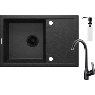 Мийка кухонна Deante Corio ZRC_G113 + зміш. BMO_N62M + дозатор ZZZ_B00D (ZRCC2113) зображення 1