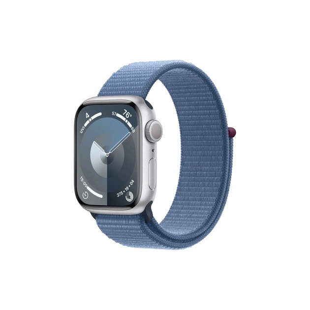 Смарт-годинник Apple Watch Series 9 GPS 41mm Silver Aluminium Case with Winter Blue Sport Loop (MR923QP/A) - зображення 1
