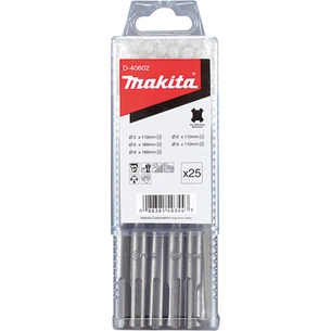 Набір бурів Makita SDS-Plus 25 шт (D-40602) зображення 1