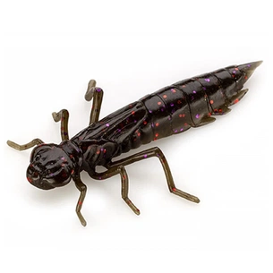 Силікон рибальський FishUP Dragonfly 1.2" 050 - Green Pumpkin Brown/Red&Purple (10шт/уп) (1864.04.84) зображення 1
