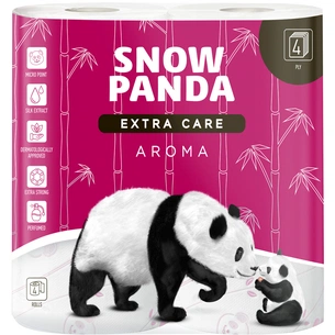 Туалетний папір Сніжна Панда Extra Care Aroma 4 шари 4 рулони (4820183970640) зображення 1