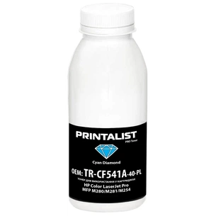 Тонер HP CLJ Pro MFP M280/M281/M254, 40г Cyan Printalist (TR-CF541A-40-PL) зображення 1